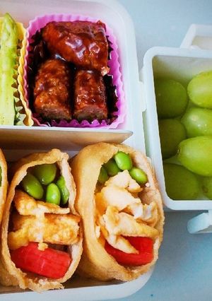 いなり寿司とハンバーグ弁当-レシピのメイン写真