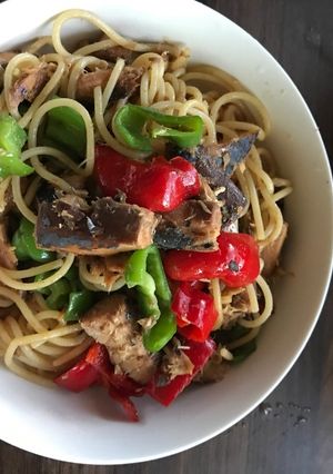 鯖缶（醤油味）和風パスタ-レシピのメイン写真