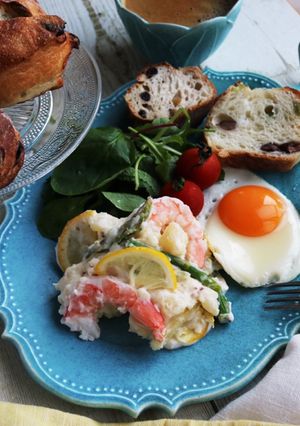 レモン風味海老とアスパラ入りポテトサラダ-レシピのメイン写真