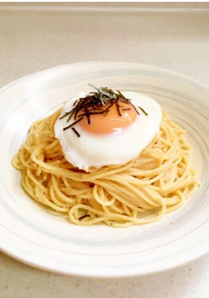 とろ～り半熟卵で濃厚♡たらこパスタ-レシピのメイン写真