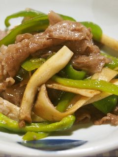 簡単!牛肉とエリンギのオイスター炒め♪-レシピのメイン写真