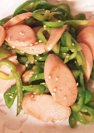 ピーマンとソーセージの炒め物♪-レシピのメイン写真