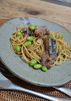 鯖みそのガーリックパスタ-レシピのメイン写真