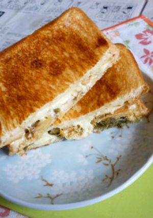 チーズタラのホットサンド-レシピのメイン写真