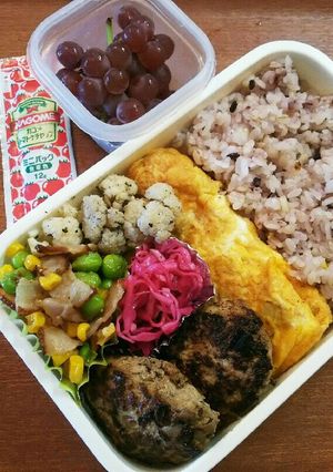 お弁当(9/7)ハンバーグ-レシピのメイン写真