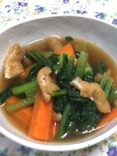 小松菜と油揚げの煮浸し-レシピのメイン写真