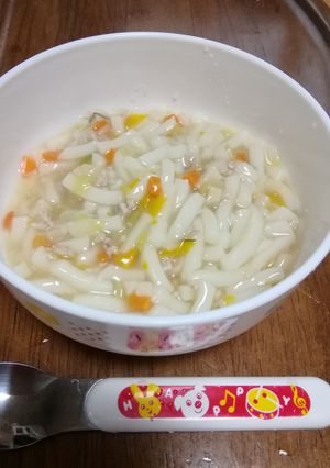 一歳離乳食　野菜いっぱいあんかけうどん-レシピのメイン写真