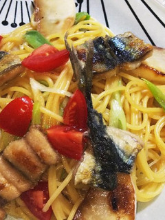 ワンパンで!サンマの和風パスタ-レシピのメイン写真