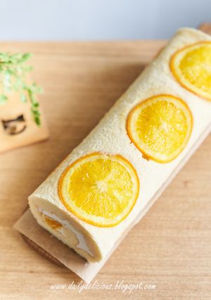 オレンジロールケーキ-レシピのメイン写真