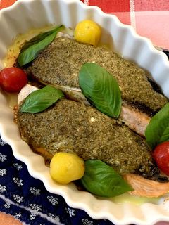 サーモンのバジルマヨネーズ焼き-レシピのメイン写真