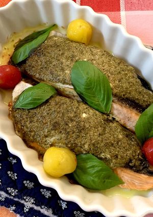 サーモンのバジルマヨネーズ焼き-レシピのメイン写真