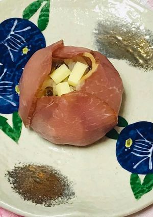 三陸わかめの大黒柱<生ハム椿>-レシピのメイン写真