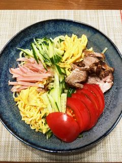 自家製冷やし中華タレで太麺冷やし中華-レシピのメイン写真