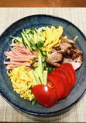 自家製冷やし中華タレで太麺冷やし中華-レシピのメイン写真