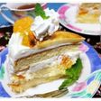 オレンジのプリンケーキ