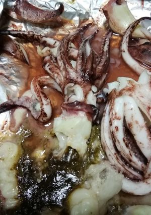 いかげそと内臓のトースター焼き。-レシピのメイン写真
