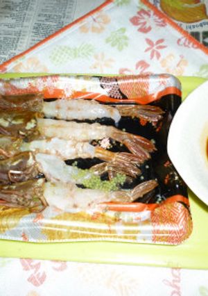 加賀土産のガスエビをまずはお刺身で-レシピのメイン写真