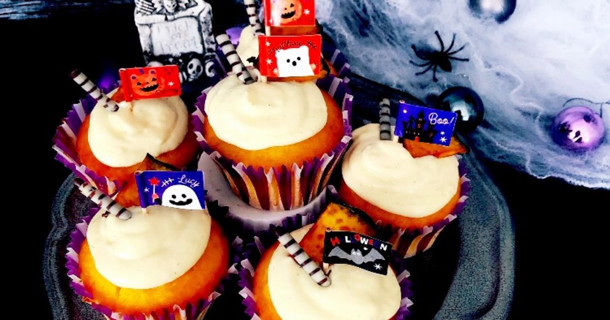 かぼちゃカップケーキ☆ハロウィン 基本からアレンジまで！思わずつくりたくなる「ハロウィン かぼちゃ