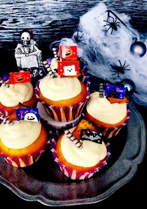 ハロウィン かぼちゃの簡単カップケーキ-レシピのメイン写真