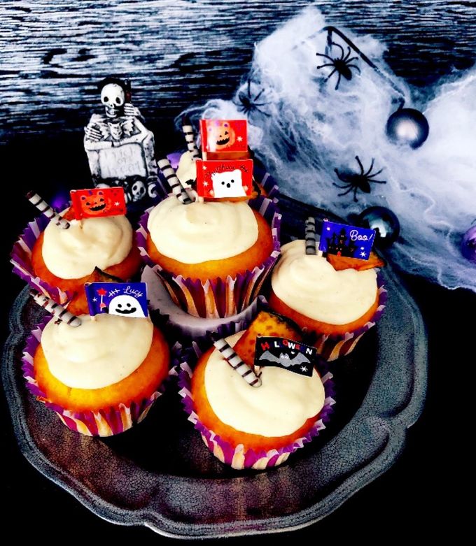 ハロウィン かぼちゃの簡単カップケーキ by Lily maman 【クックパッド