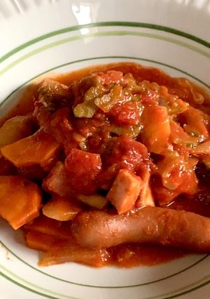 夏野菜のアラビアータ風シチュー-レシピのメイン写真