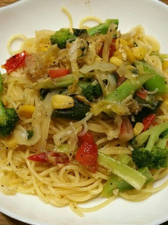 残り物サラダのパスタ-レシピのメイン写真