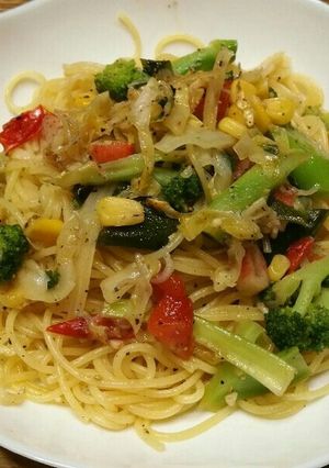 残り物サラダのパスタ-レシピのメイン写真