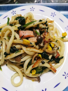 醤油バターの焼きうどん(^○^)-レシピのメイン写真