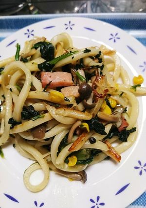 醤油バターの焼きうどん(^○^)-レシピのメイン写真