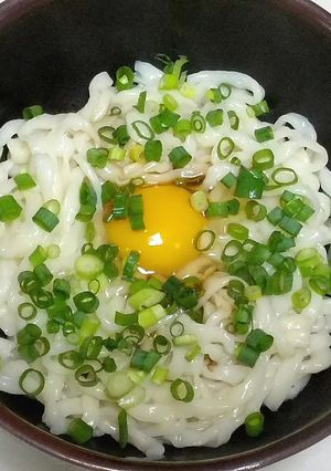 手打ち　釜玉うどん-レシピのメイン写真