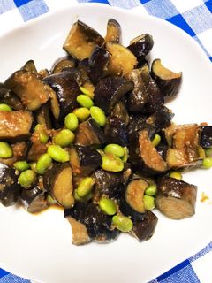 ナスと枝豆の味噌炒め-レシピのメイン写真