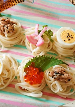 華やか！可愛い！【カラフル手まりうどん】-レシピのメイン写真