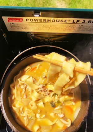 キャンプで!ダッチオーブン手打ちほうとう-レシピのメイン写真