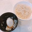 レンジで簡単温玉で、温玉そうめん!