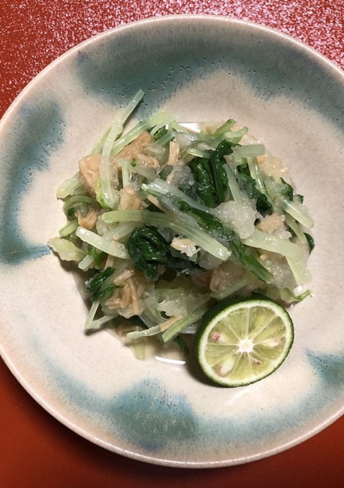 水菜のなめ茸おろし和え-レシピのメイン写真