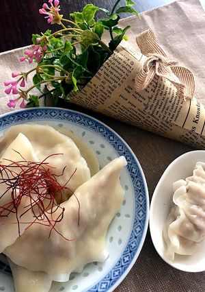 餃子の皮2枚重ねでも、味は本場の水餃子-レシピのメイン写真