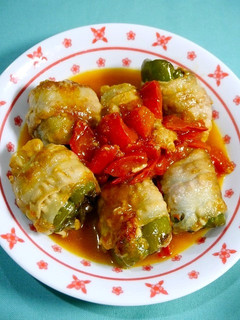 簡単!まるごとピーマンの肉巻き-レシピのメイン写真
