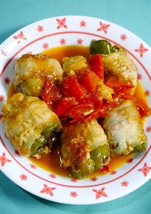 簡単！まるごとピーマンの肉巻き-レシピのメイン写真