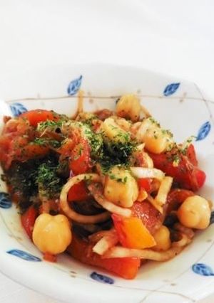 パプリカとひよこ豆のイタリアン味噌サラダ-レシピのメイン写真