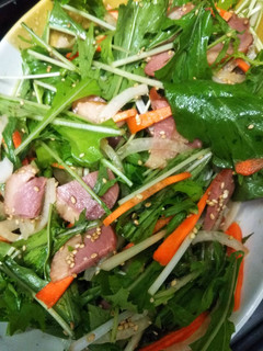 鴨パストラミと水菜の中華風サラダ-レシピのメイン写真