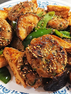 肉だんご(つくね)&厚揚げの炒めもの♡-レシピのメイン写真
