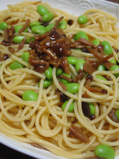 【簡単】なめたけと枝豆のパスタ-レシピのメイン写真