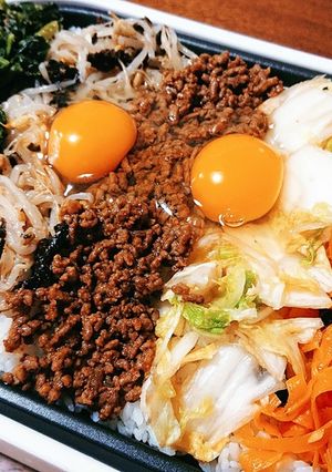 子供も大好き簡単ホットプレートビビンバ-レシピのメイン写真