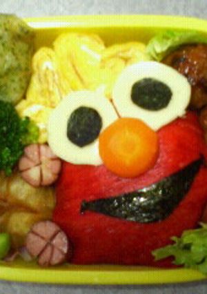 キャラ弁・エルモ-レシピのメイン写真