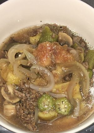 牛肉とオクラといちじくのバルサミコ酢和え-レシピのメイン写真