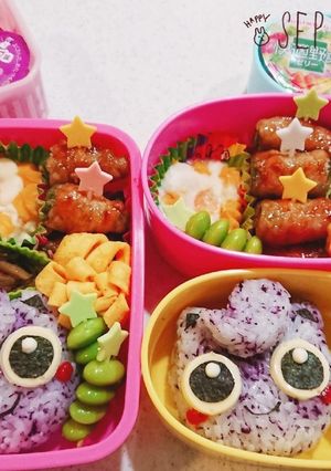 ポケモン プリン キャラ弁当❤️-レシピのメイン写真