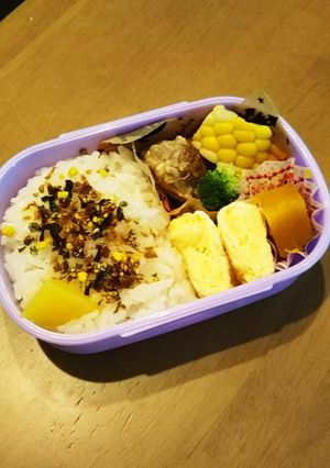 2019/9/9 年少豚ころころ団子弁当-レシピのメイン写真