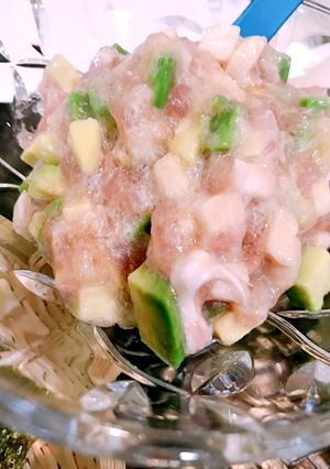 簡単おつまみ*アボガド長芋の一口ネギトロ-レシピのメイン写真