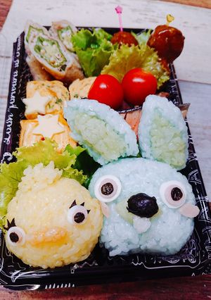 ダッキー&バニー キャラ弁♪♪-レシピのメイン写真
