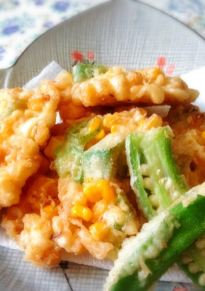 オクラ＆とうもろこしのかき揚げ-レシピのメイン写真